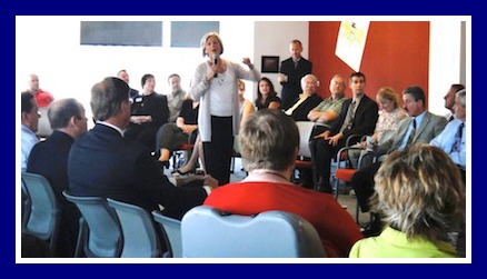 Christine Whitney Sanchez of Innovation Partners facilitates for organization members seeking change